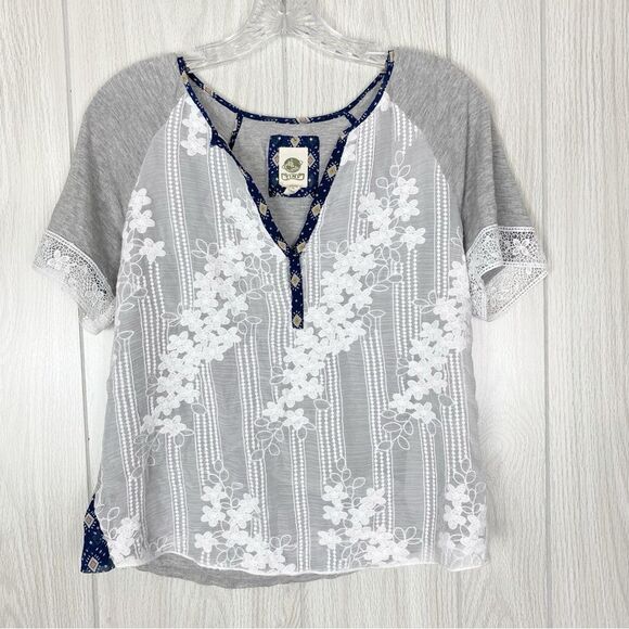 Anthropologie Tops - Anthropologie | Tiny | Dulcinea Embroidered Blouse Size XS